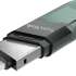 Флешка USB Sandisk iXpand Flip 128ГБ, USB3.1, зеленый и серебристый [sdix90n-128g-gn6ne]